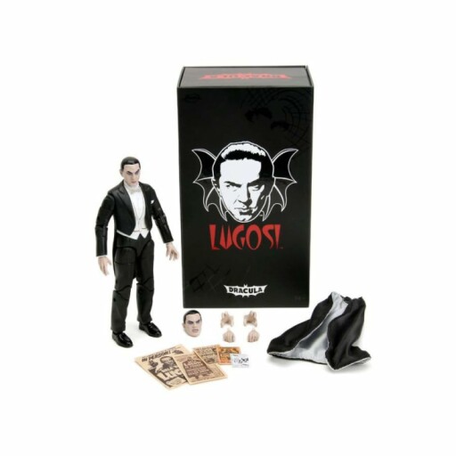 Dracula action figure with accessories and box.