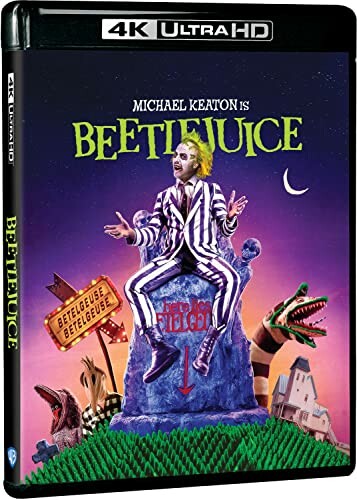 Beetlejuice 4K Ultra HD cover with Michael Keaton.