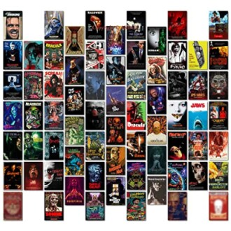 70PCS Vintage Horror Movie Wall Collage Kit