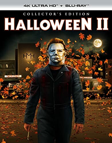 Halloween II Blu-ray cover with masked figure and autumn leaves