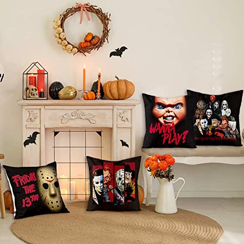 Horror Classic Movie Characters Pillow Covers