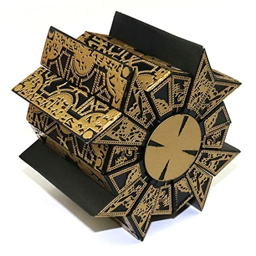 Intricate geometric puzzle box with detailed carvings