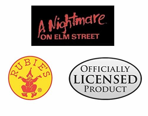 A Nightmare on Elm Street logo with Rubie's and officially licensed product badges.