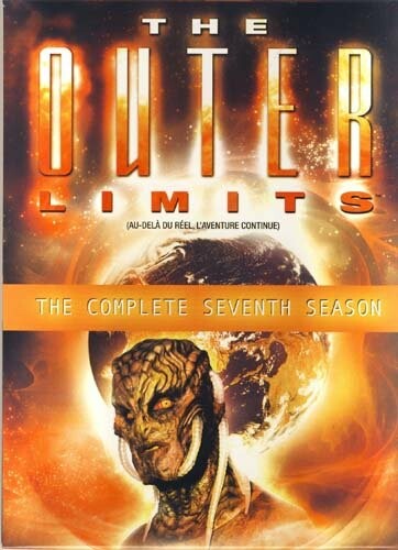 The Outer Limits season 7 cover with alien figure and planet backdrop