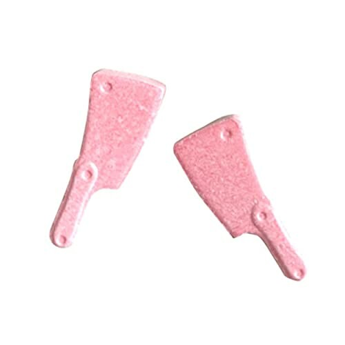 Pink cleaver-shaped earrings