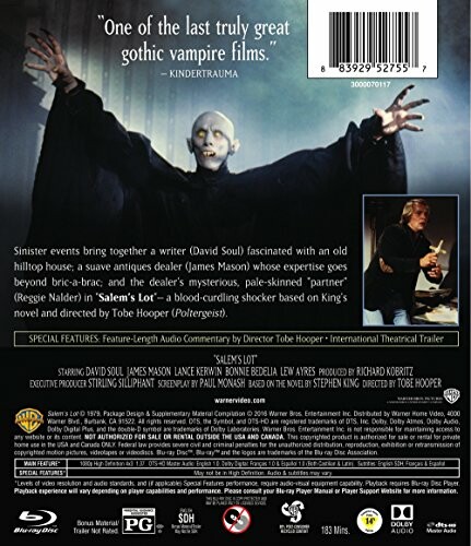 DVD cover of Salem's Lot featuring a vampire figure with outstretched arms.