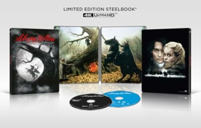 Sleepy Hollow 25th Anniversary Steelbook set featuring cover art and discs.