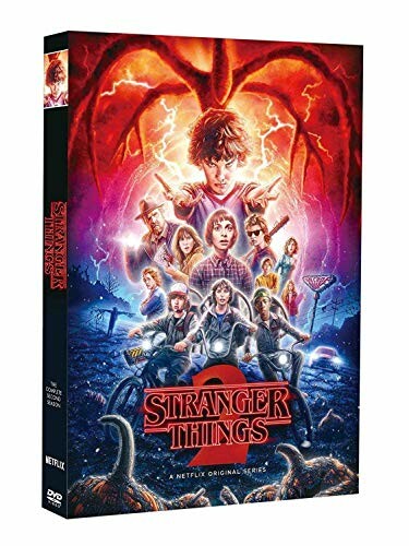 Stranger Things DVD cover with characters and monster